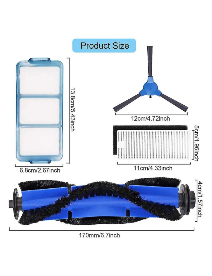imagem de Kit de acessórios para peças de reposição para robovac 11s 12 30c 15t 15c 35c Vacual robótico Robótico2