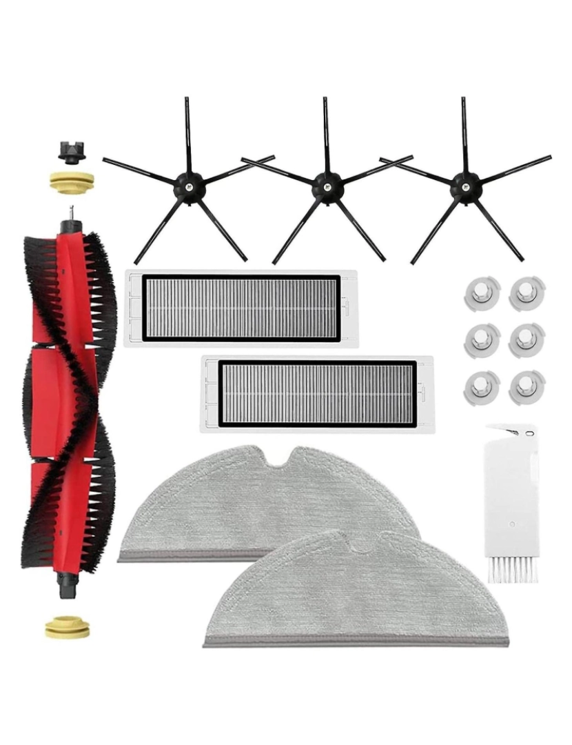 Crosmart - Kit de acessório de substituição compatível com s5 max s6 max s6 puro s6 maxv s50 silicone lateral pincel filt