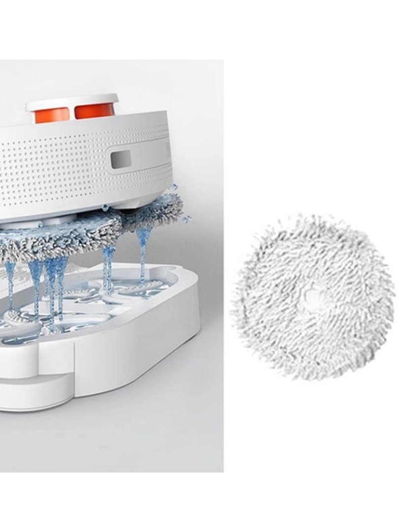 imagem de Substituição de pano de esfregão lavável de 6pcs para botas de limpeza de robô auto-limpeza BOT W10 Peças de reposição4