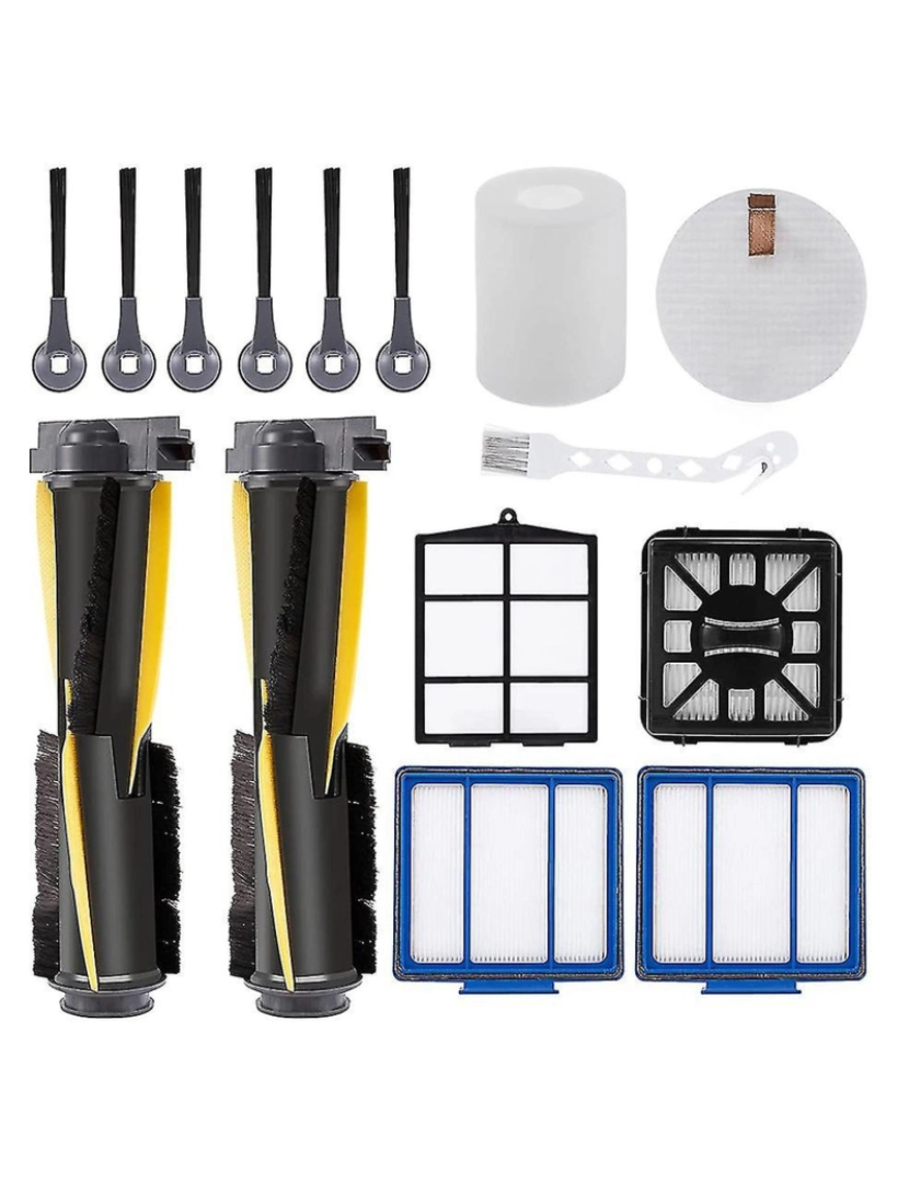 imagem de Escovas de escova de rolo de reposição Filtros peças para tubarão IQ R101AE RV1001AE RV101 VAIRO ROBOT1