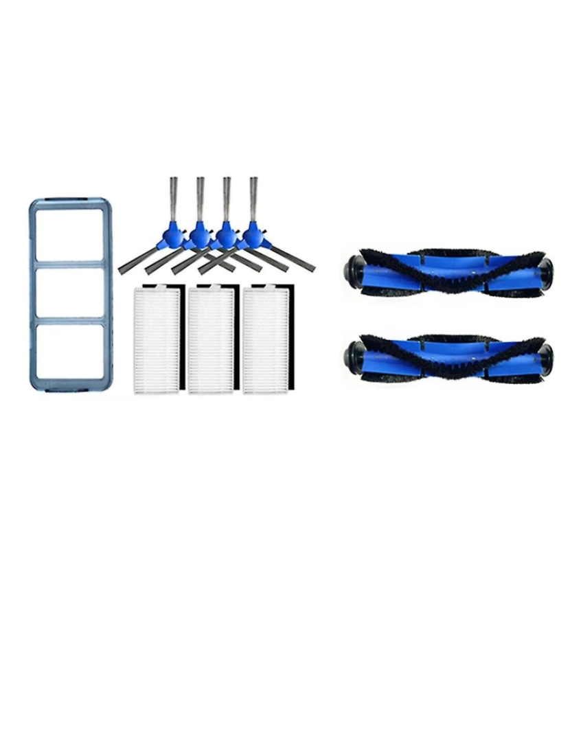 imagem de 1 conjunto de peças de reposição de filtro HEPA de escova lateral do rolo para robô aspirador de pó Robovac 11s mais 15c2