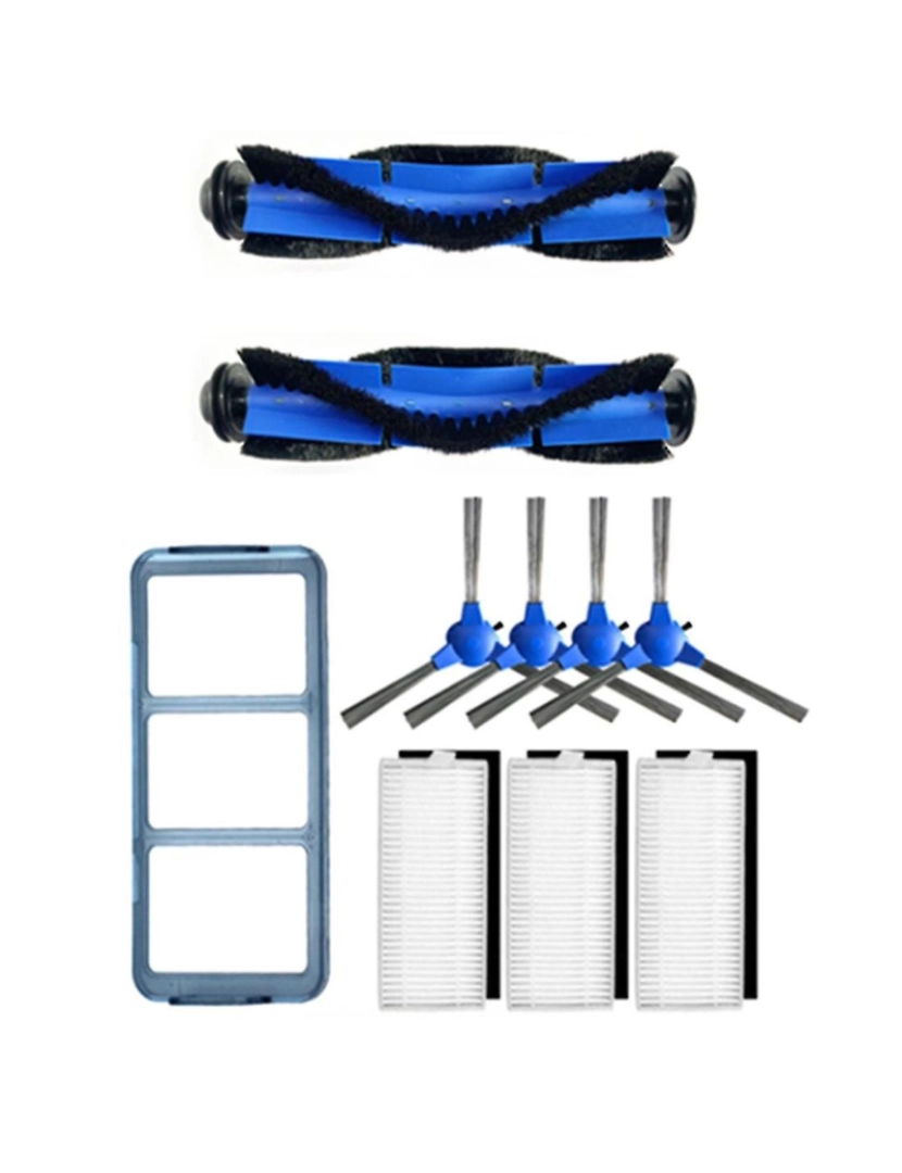 imagem de 1 conjunto de peças de reposição de filtro HEPA de escova lateral do rolo para robô aspirador de pó Robovac 11s mais 15c3