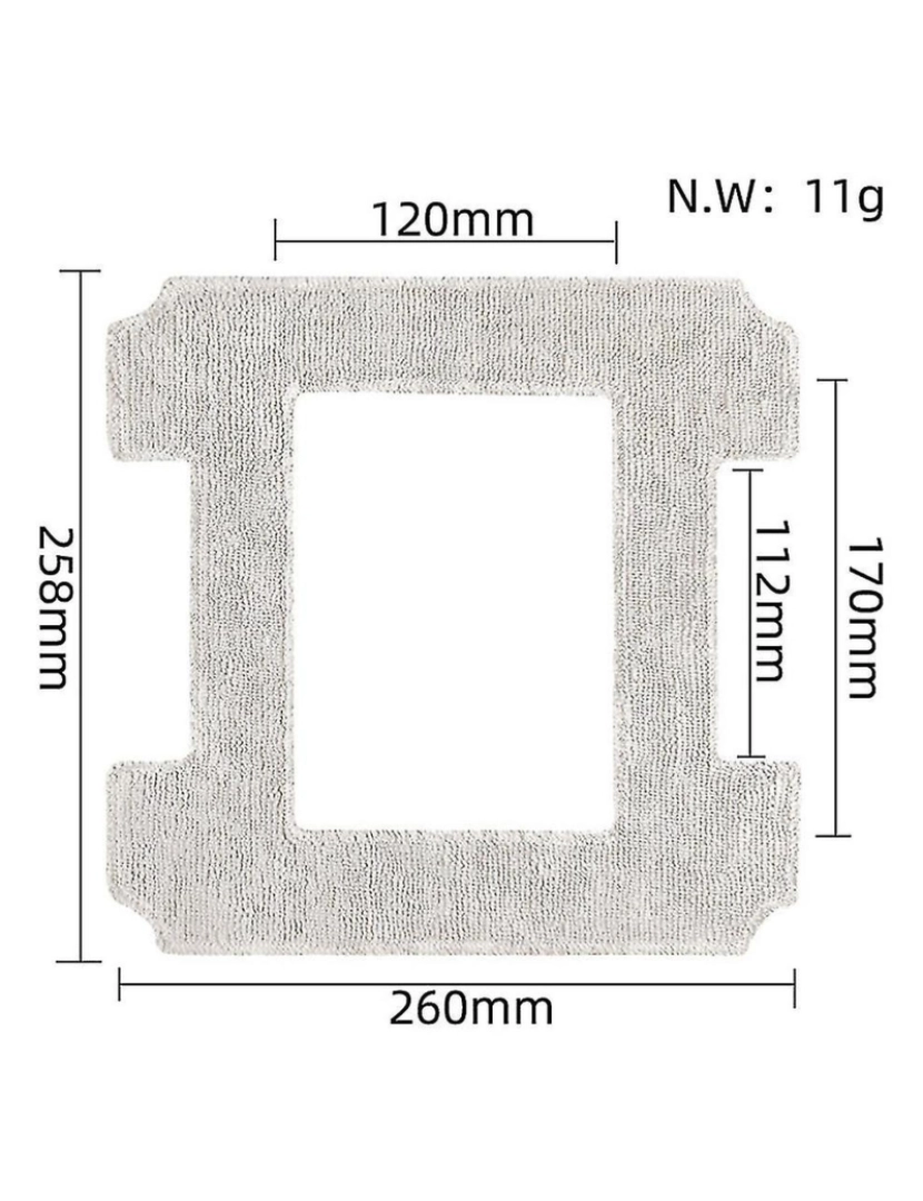 imagem de Pano de limpeza lavável de substituição para winbot w1 pro janela pó de pó de pano de limpeza almofadas de pano de reposição3