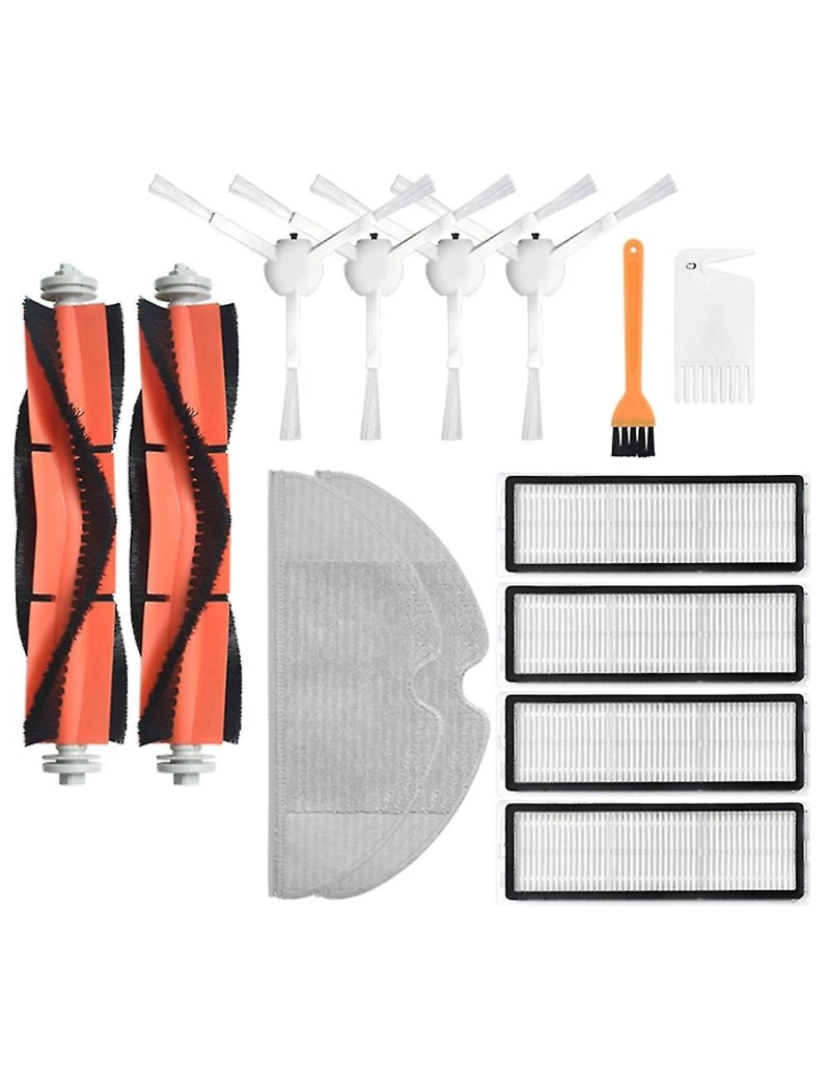 Crosmart - Bruscos principais Filtros de pincel lateral para Mijia 1C Sweeping Mapping Robot A vácuo de peças de reposição