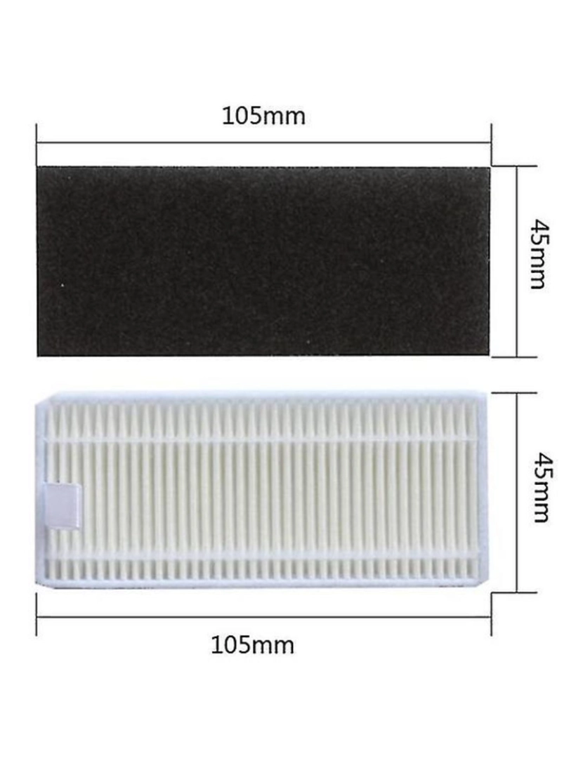 imagem de Escova lateral do filtro HEPA de reposição para m200/m201/m501/m520/m571/t700 pó de pó robótico sobressalente p2