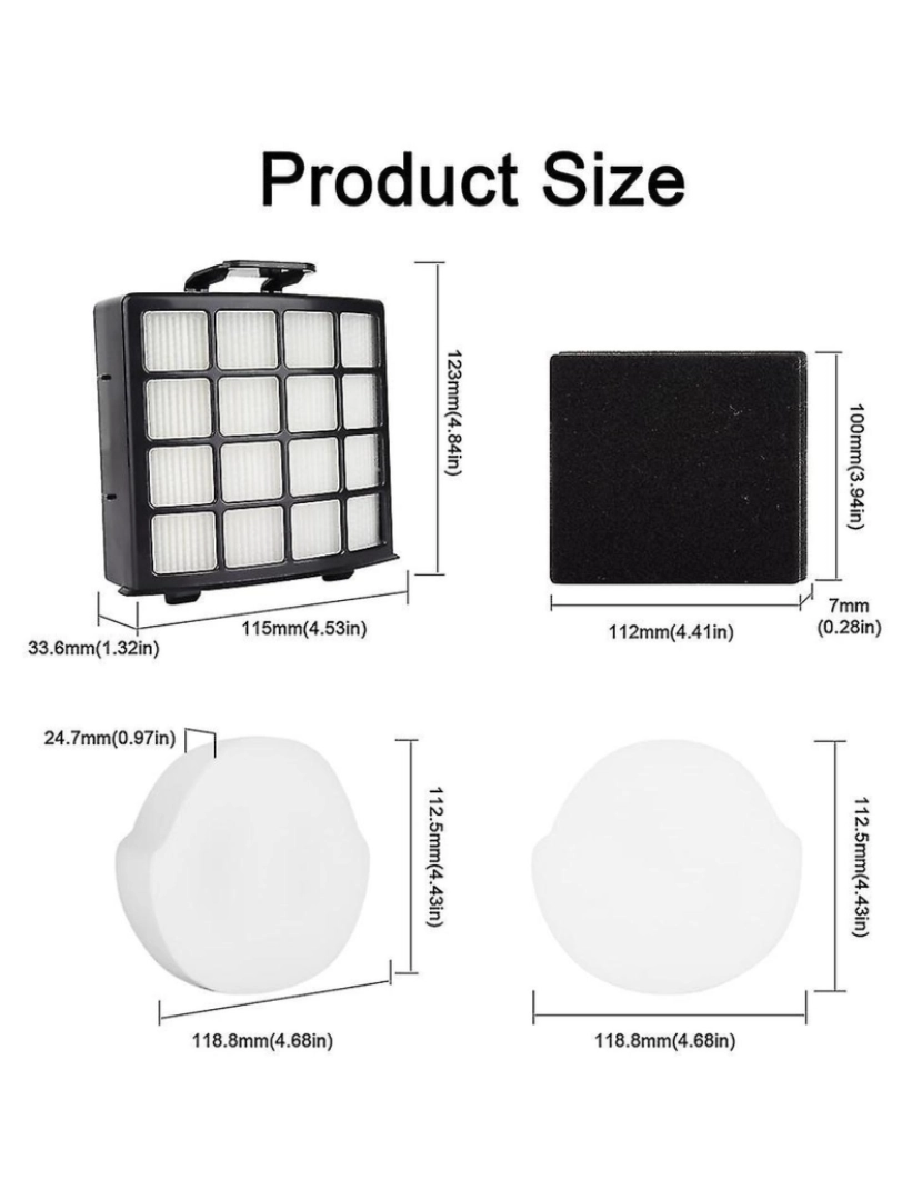 imagem de Filtro HEPA de substituição Compatível para NZ850UK NZ850UKT AZ912UK AZ912UKT Acessórios para aspirador robótico3