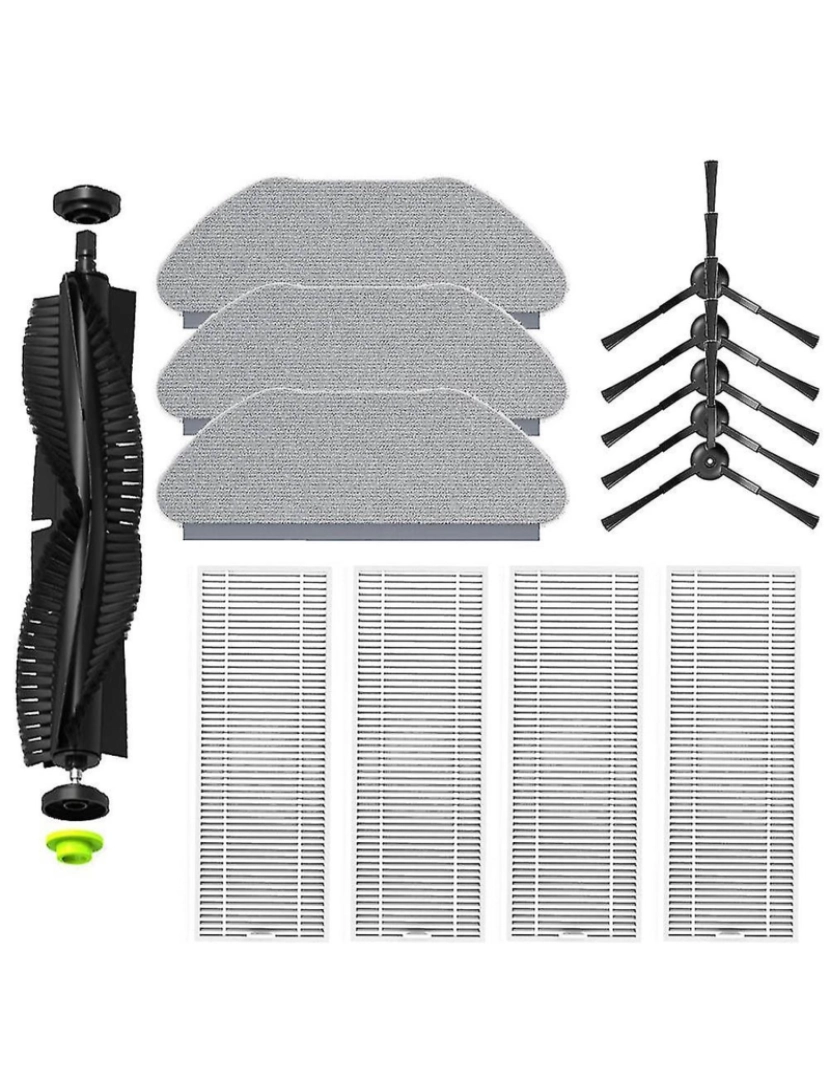 Crosmart - Filtro de pincel lateral principal e acessórios de substituição de pano de esfrego