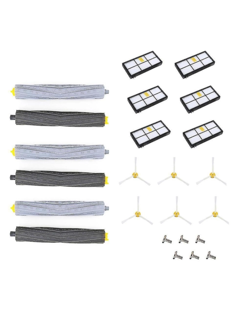 Crosmart - Escova de borracha principal rolamento de pincel lateral filtro de malha acessórios