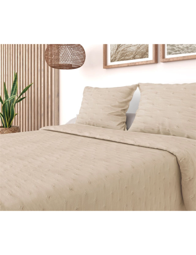 Mevak Living - Edredão Bouti M/Eider 235x270cm Linho (Cama 135cm)