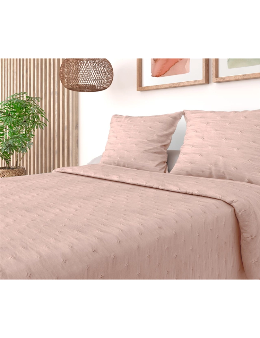 Mevak Living - Colcha Bouti M/Eider 270x270cm Rosa (Cama 180cm)