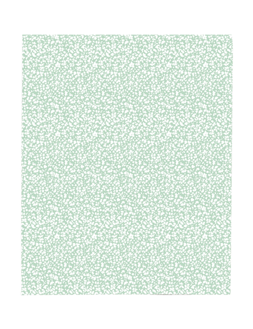 imagem de Capa de edredon reversível 50% poliéster - 50% algodão. Com estampa de flores. Menta 240x220cm2