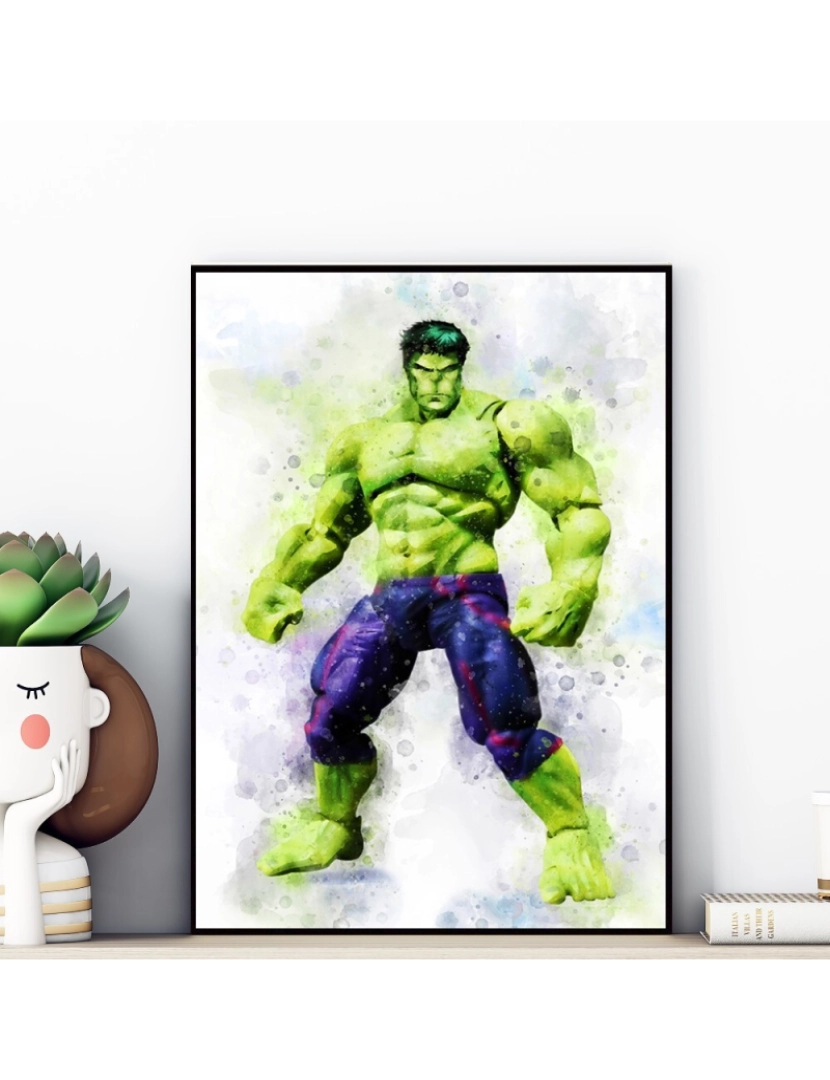 Ma Little Canv - Pôster do Hulk 30x40cm - Decoração de Quarto Infantil Menino Menina - Pôster