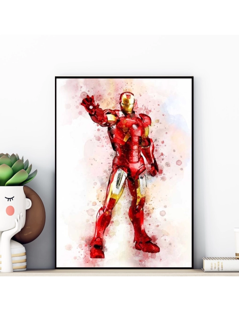 imagem de Pôster do Homem de Ferro 30x40cm - Decoração de Quarto Infantil Menino Menina - Pôster1