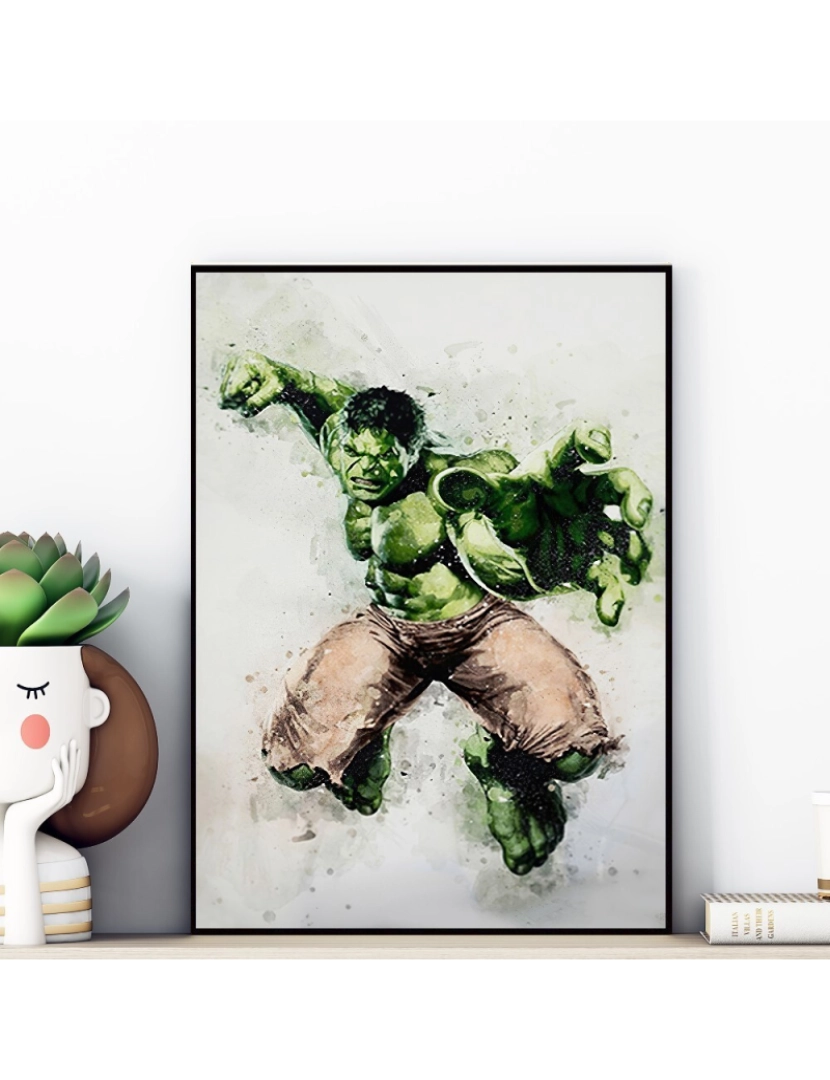 Ma Little Canv - Pôster do Hulk 30x40cm - Decoração de Quarto Infantil Menino Menina - Pôster