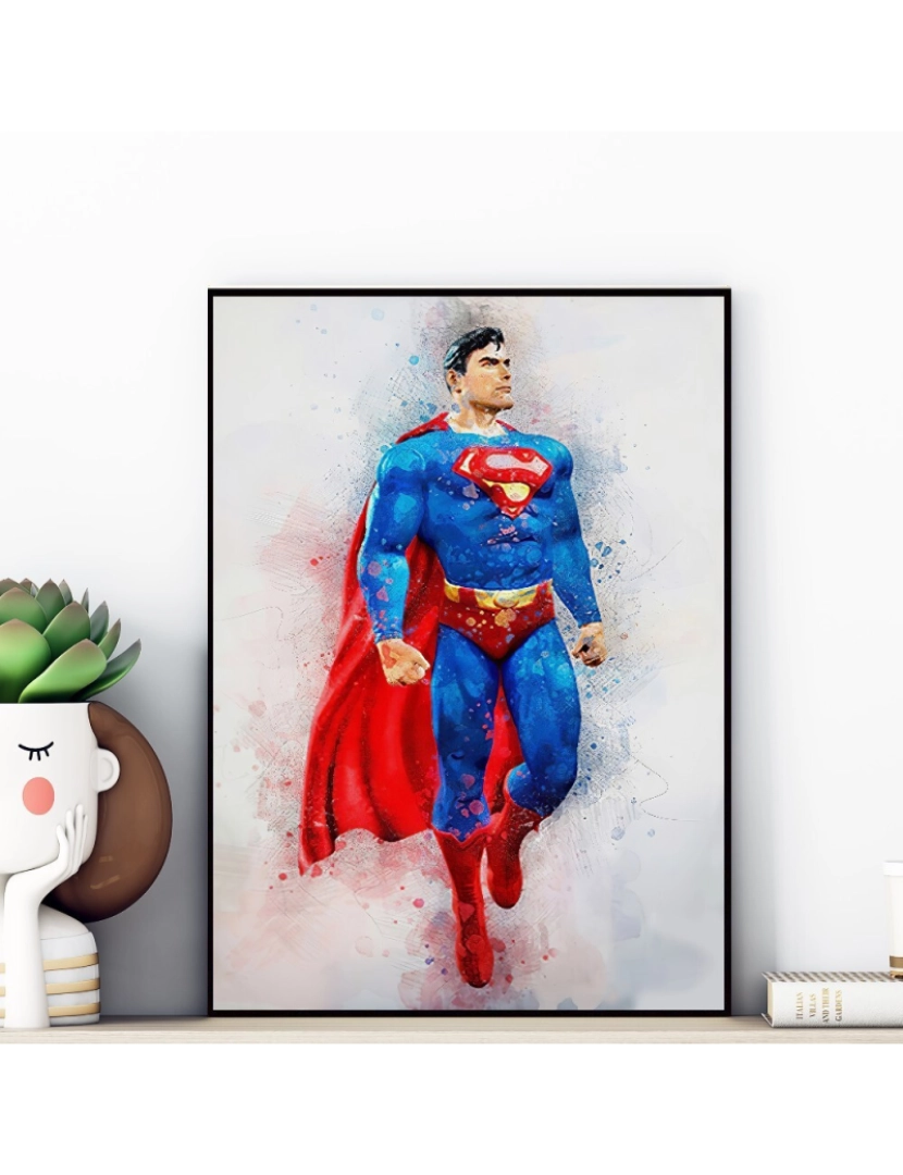 Ma Little Canv - Pôster do Superman 30x40cm - Decoração de Quarto Infantil Menino Menina - Pôster