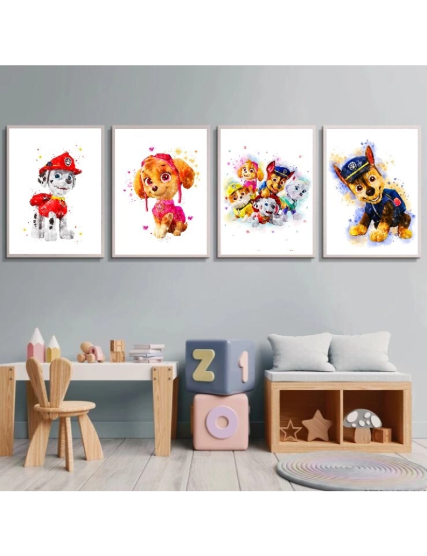 imagem de Pôster da Patrulha Canina - 30x40cm - Infantil e Bebê - Decoração de Pôster3