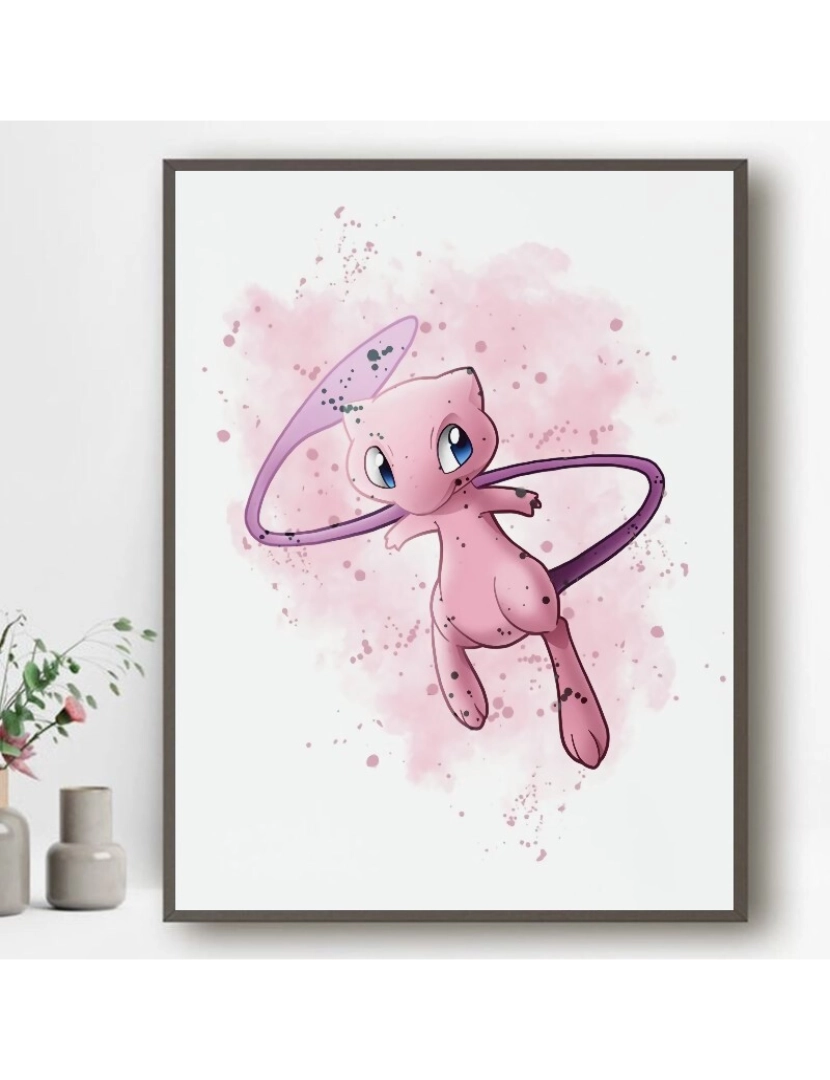 Ma Little Canv - Pôster do Mew - 30x40cm - Infantil e Bebê - Decoração de Pôster Pokemon