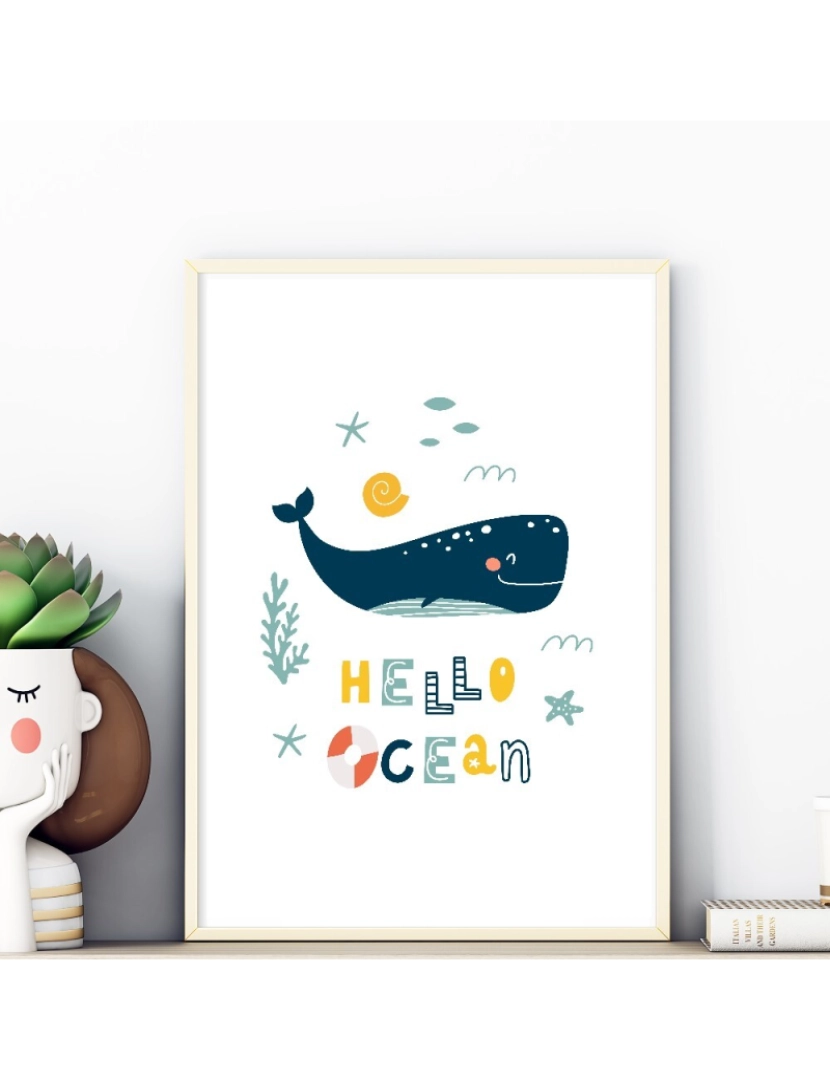 Ma Little Canv - Pôster Mar e Oceano - 30x40cm - Criança Bebê - Decoração de Pôster