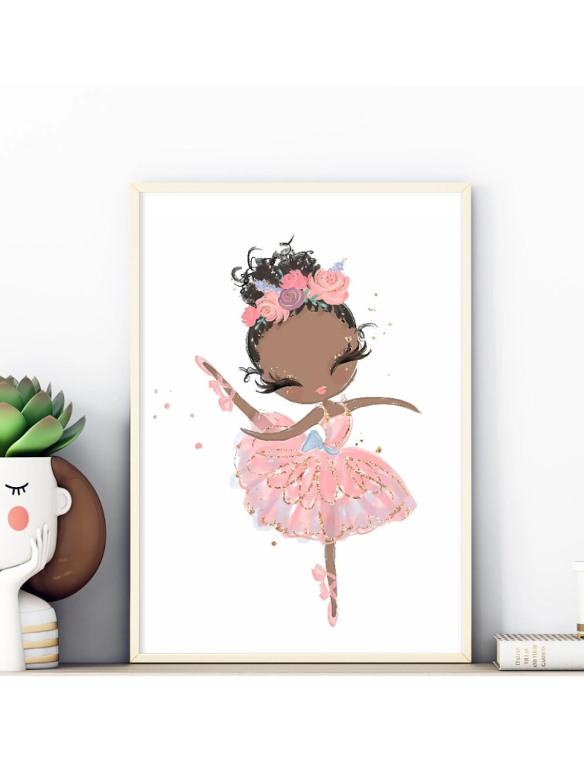 Ma Little Canv - Pôster Bailarina - 30x40cm - Criança Bebê - Pôster Decoração