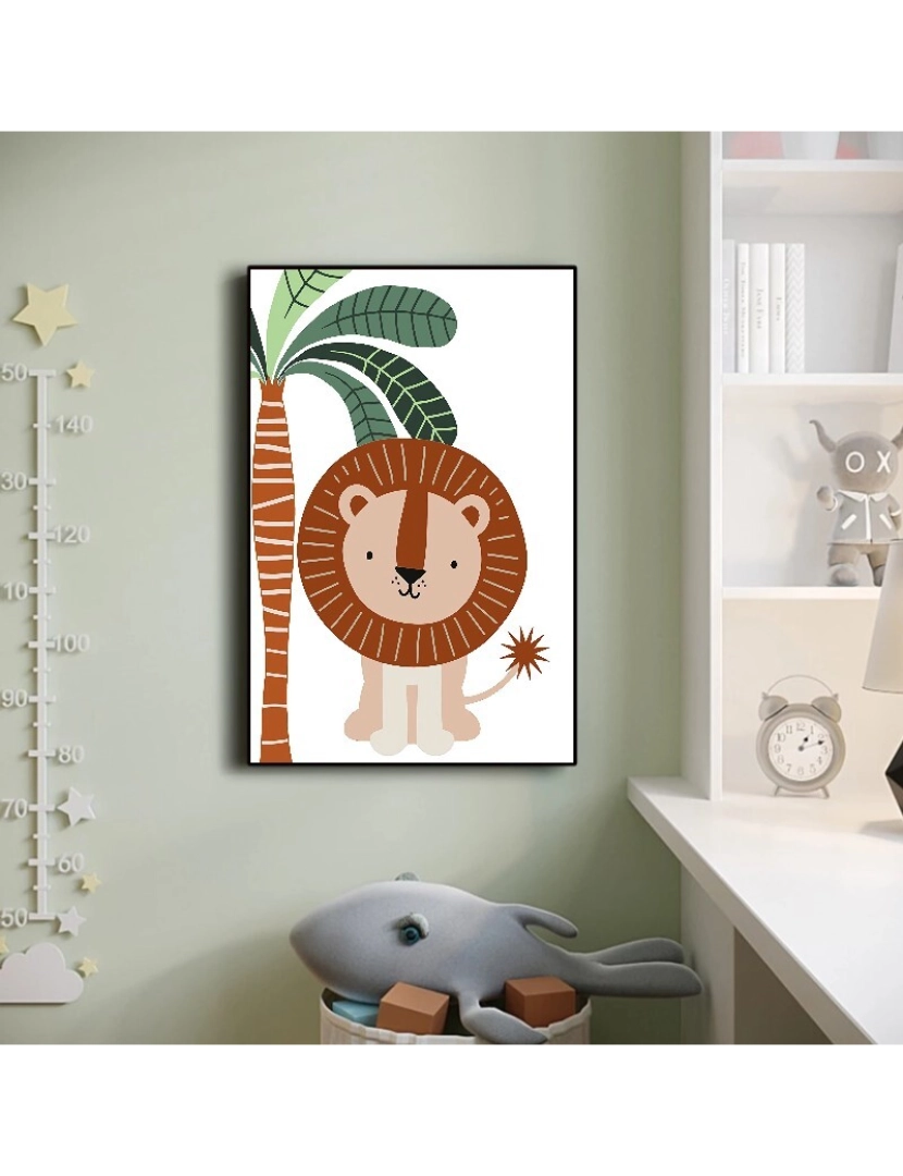 imagem de Pôster Animais da Selva - 30x40cm - Animais Pequenos Infantil Safari - Pôster Decoração1