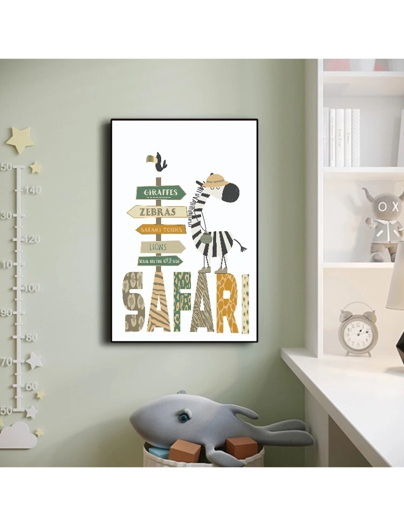 imagem de Pôster Animais da Selva - 30x40cm - Animais Pequenos Infantil Safari - Pôster Decoração1