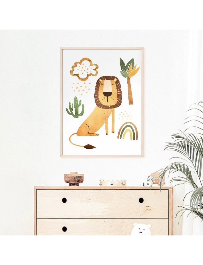 imagem de Pôster Animais da Selva - 30x40cm - Animais Pequenos Infantil Safari - Pôster Decoração1