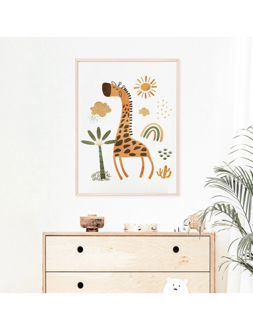 Ma Little Canv - Pôster Animais da Selva - 30x40cm - Animais Pequenos Infantil Safari - Pôster Decoração