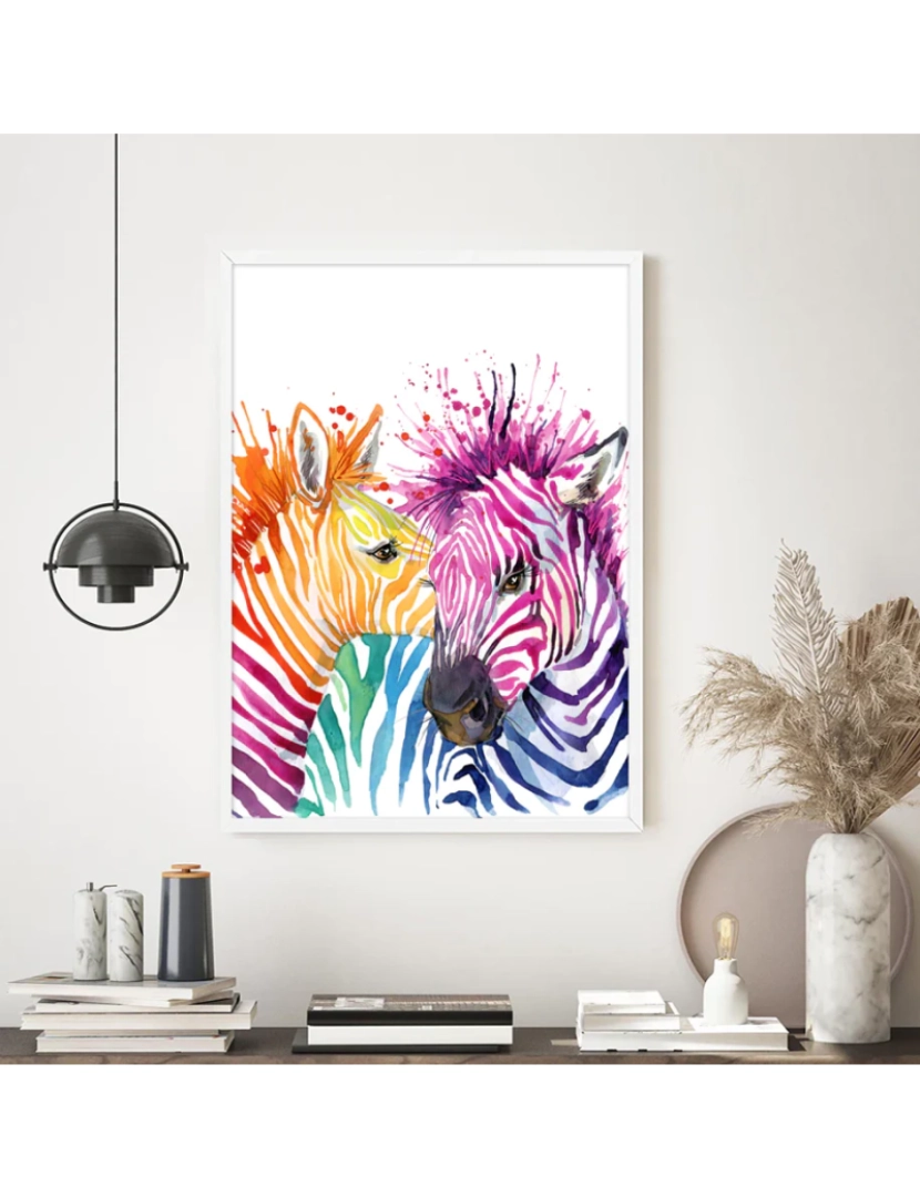 Ma Little Canv - Pôster Zebras - 30x40cm - Animais - Decoração de Pôster