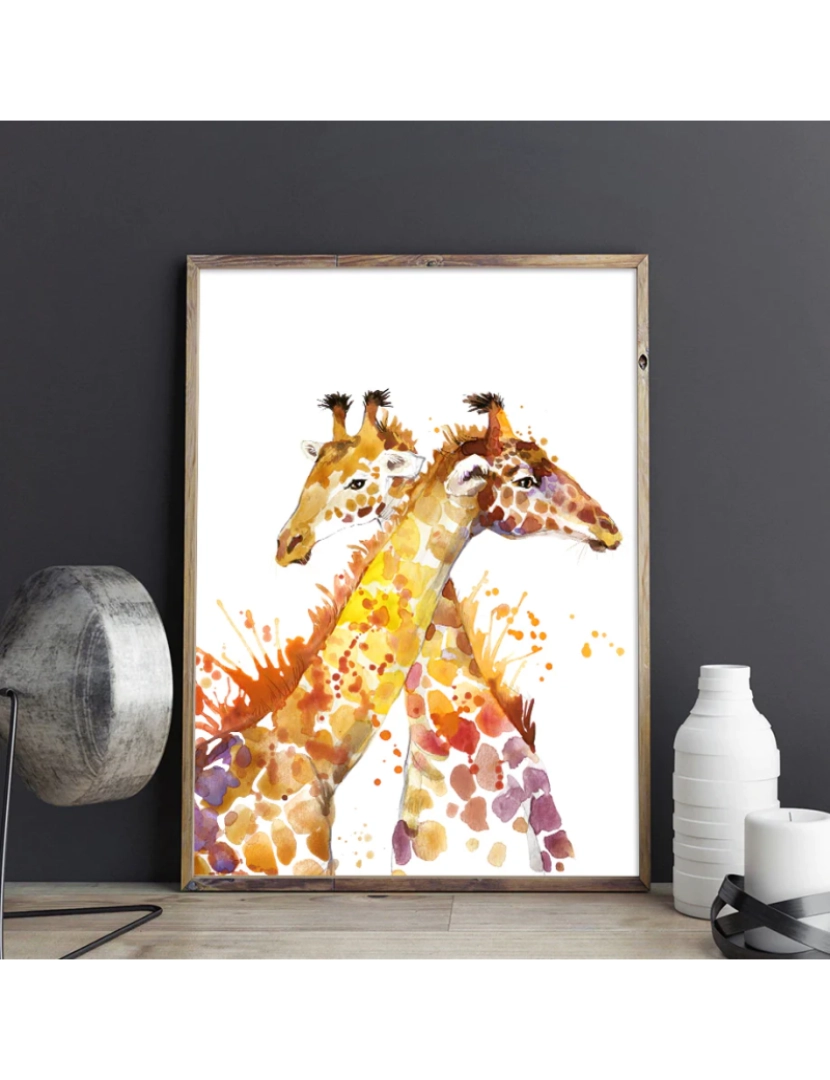 imagem de Pôster Girafas - 30x40cm - Animais - Decoração de Pôster1