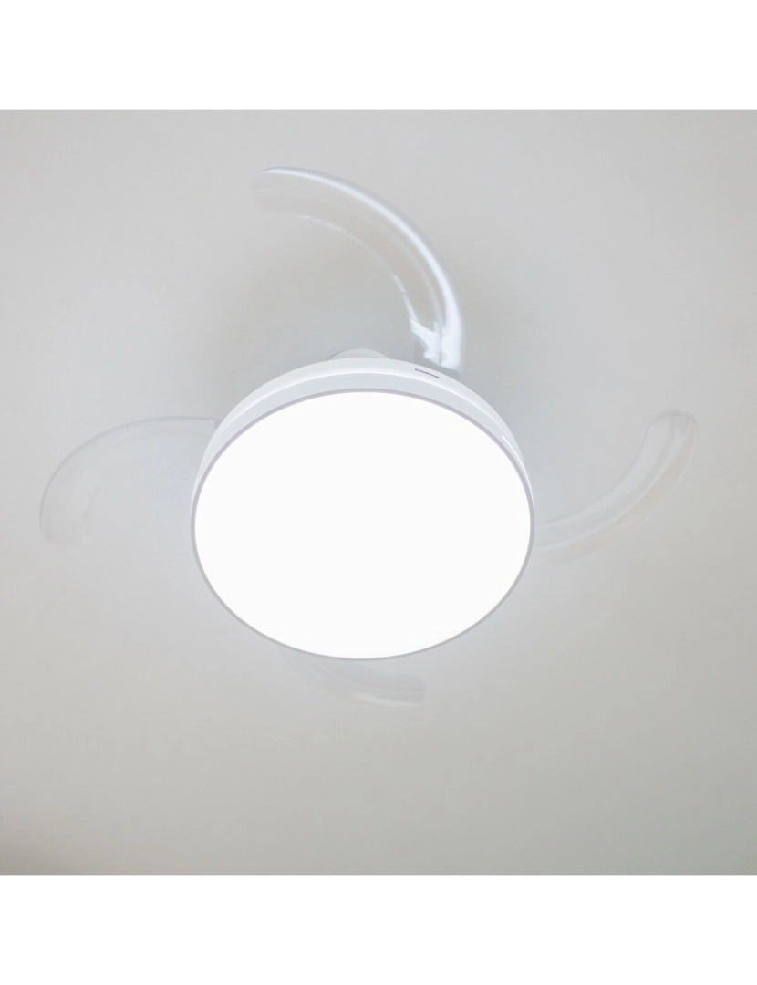 imagem de Ventilador de Teto com LED, Altifalante e 4 Pás Retráteis Notefan InnovaGoods Branco 36 W Ø49,5-104 cm5