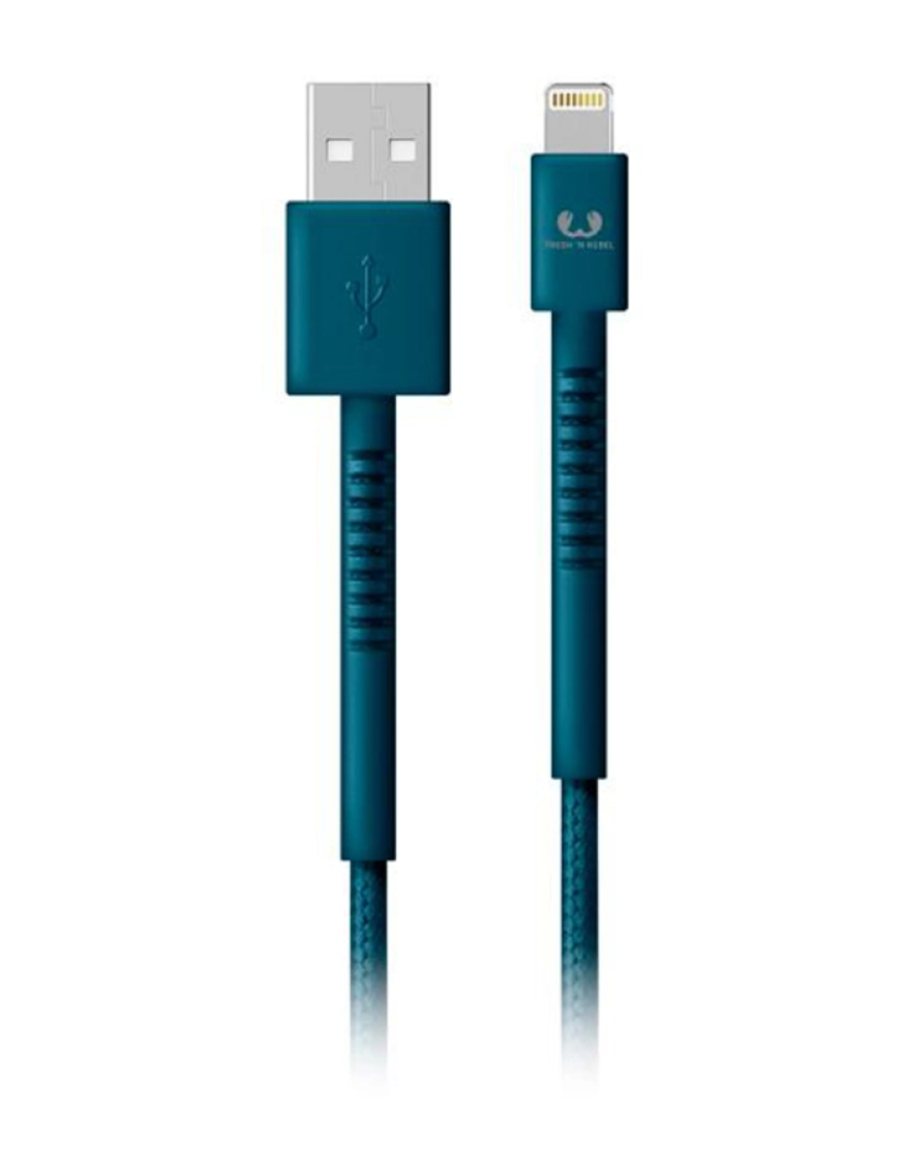 Fresh 'n Rebel - Cabo USB-A /Lightning  1.5 FABRIQ PETROL BLUE