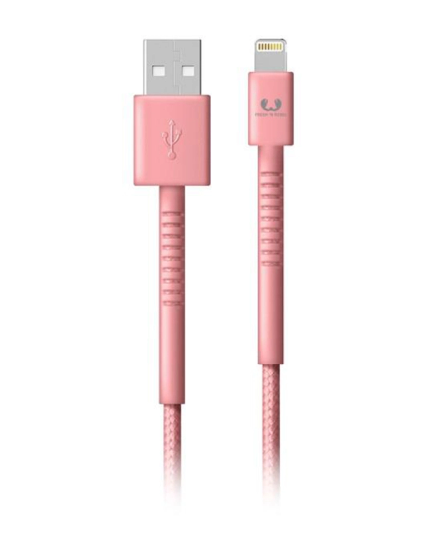 Fresh 'n Rebel - Cabo USB-A - Lightning Kabel Fabriq, 1,5 m, Dusty Pink