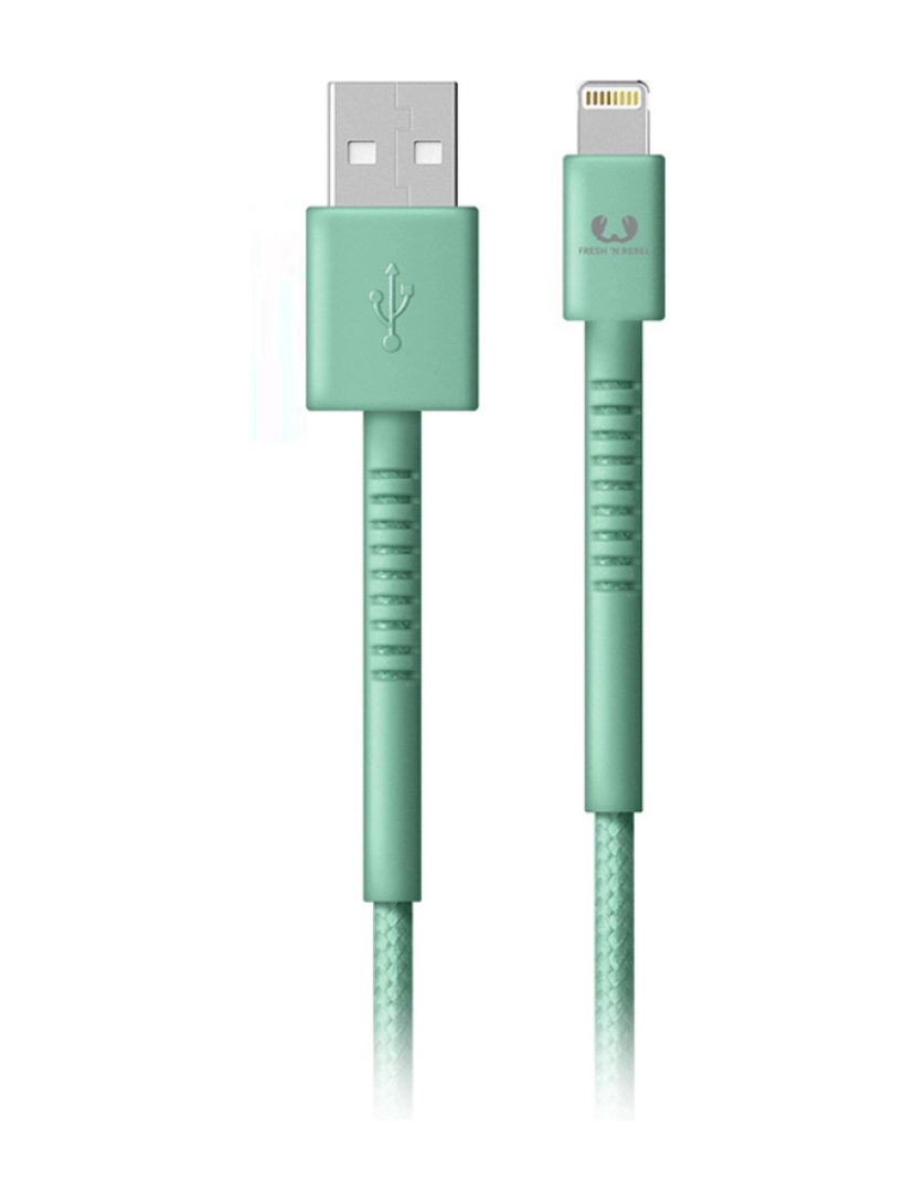 Fresh 'n Rebel - Cabo USB-A - Lightning Kabel Fabriq, 1,5 m, Mint