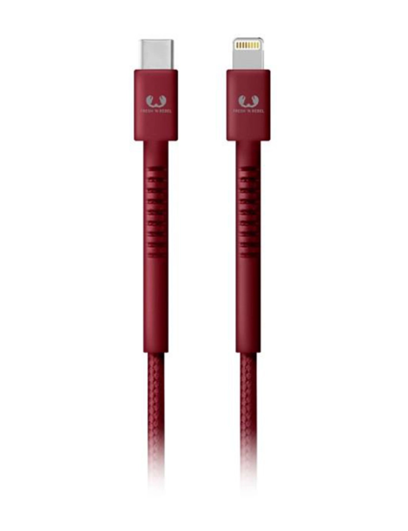 Fresh 'n Rebel - Cabo USB-C /Lightning 1.5 FABRIQ RUBY RED