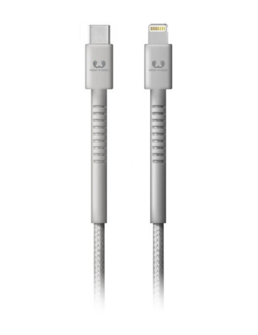 Fresh 'n Rebel - Cabo USB-C - Lightning Kabel Fabriq, 1,5 m, Ice Grey