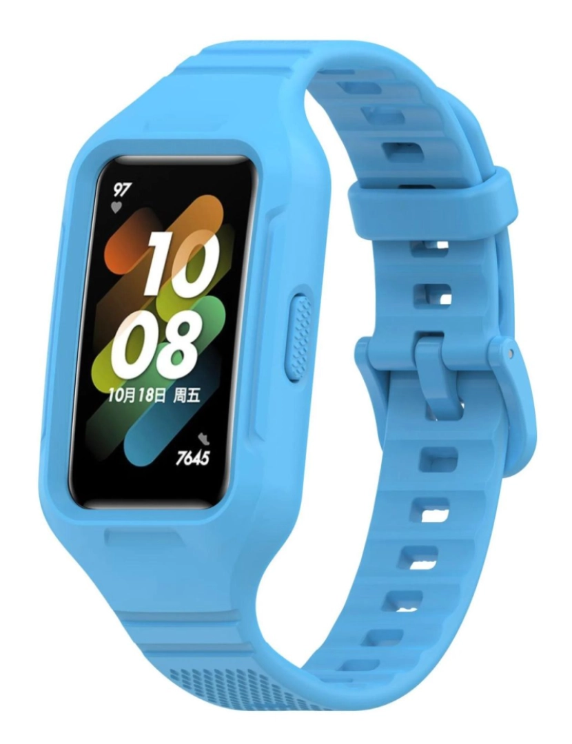 Antiimpacto! - Pack 360 capa bracelete robusto para Huawei Band 8 Azul