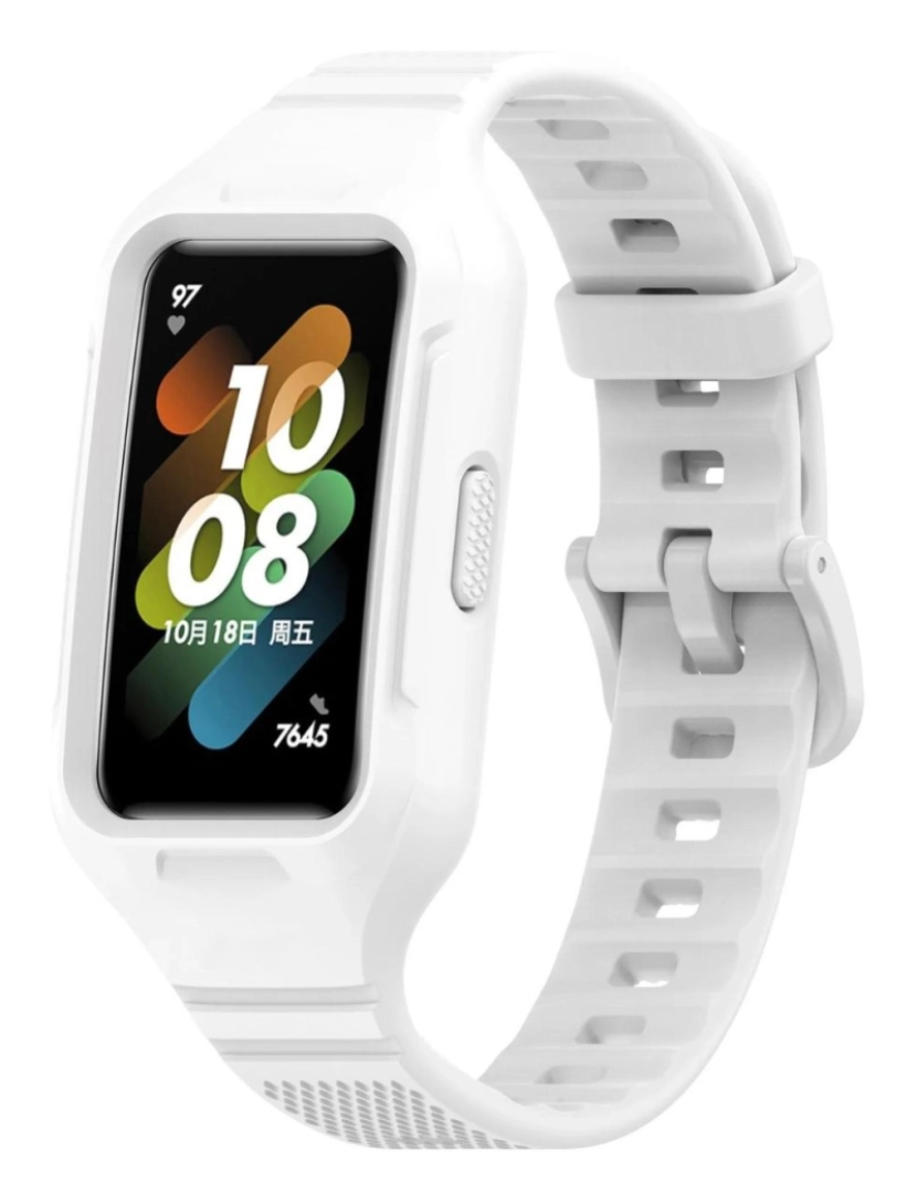 Antiimpacto! - Pack 360 capa bracelete robusto para Huawei Band 8 Branco