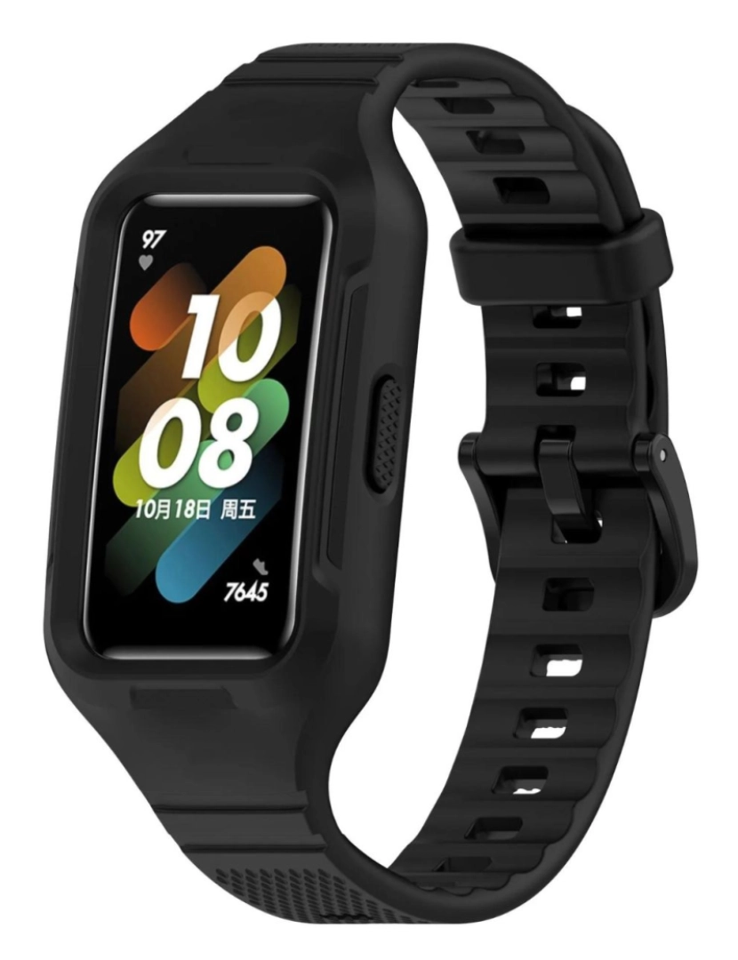 Antiimpacto! - Pack 360 capa bracelete robusto para Huawei Band 8 Preto