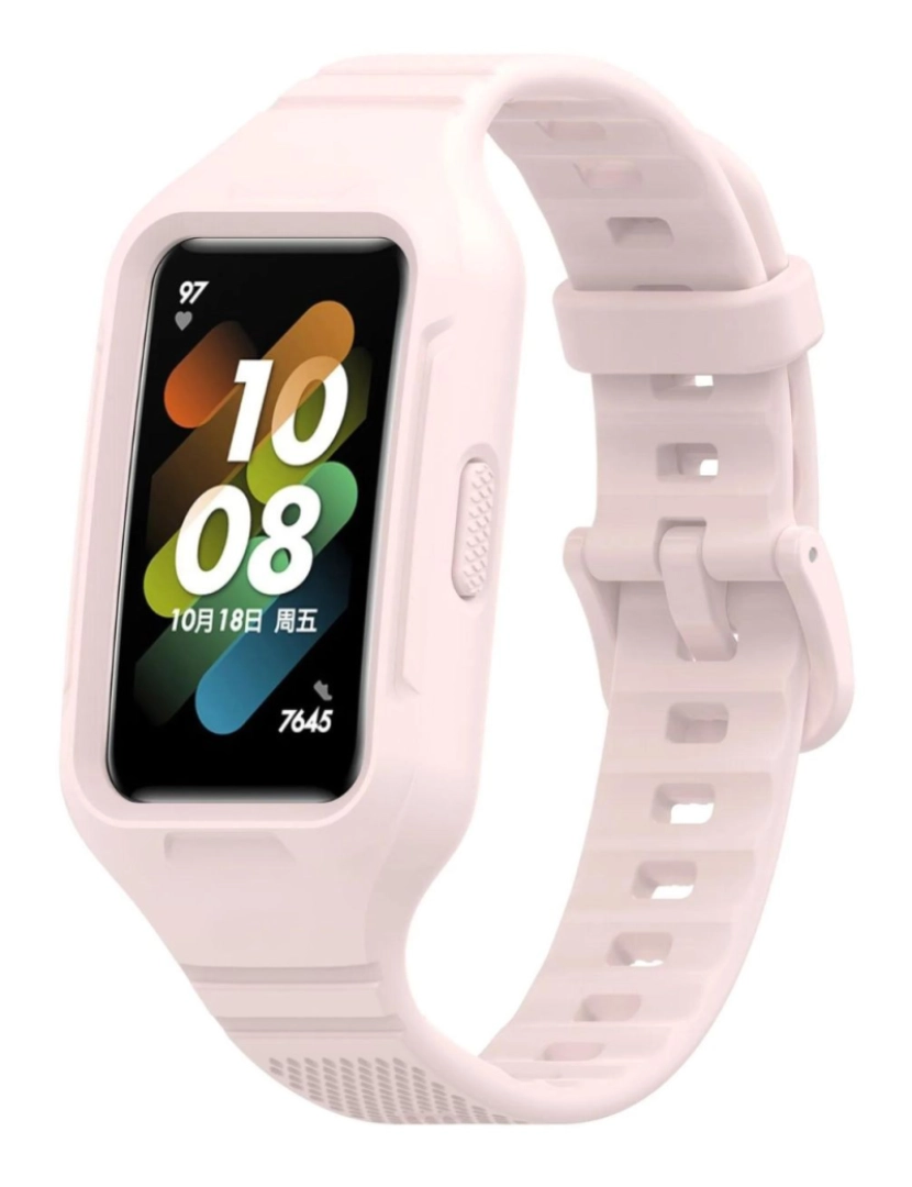 imagem de Pack 360 capa bracelete robusto para Huawei Band 8 Rosa1