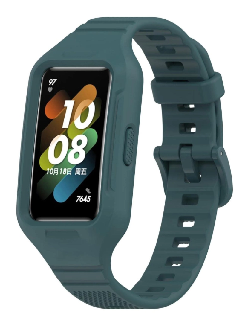 Antiimpacto! - Pack 360 capa bracelete robusto para Huawei Band 8 Verde