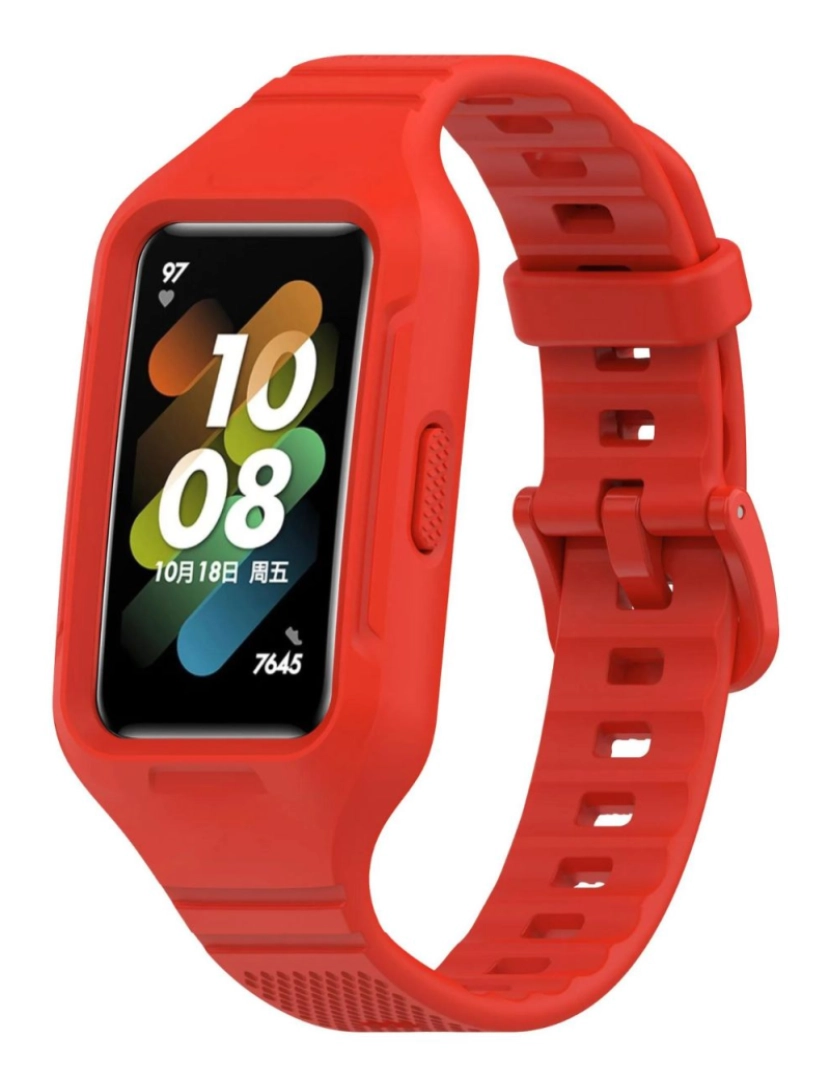 imagem de Pack 360 capa bracelete robusto para Huawei Band 8 Vermelho1