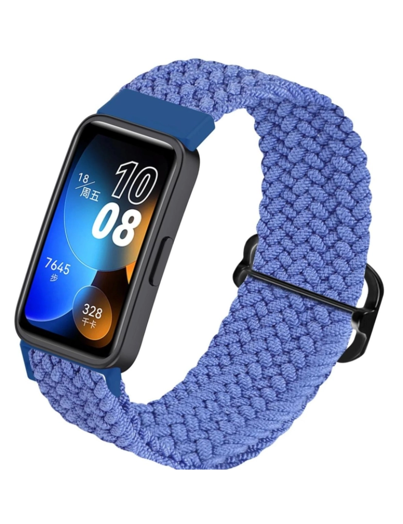 imagem de Bracelete em fios trançados ajustável para Huawei Band 8 Lavanda2