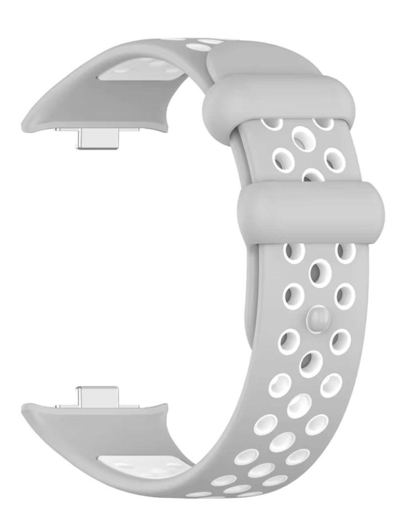 imagem de Bracelete desportivo dual tone para Redmi Watch 4 Cinzento e Branco2