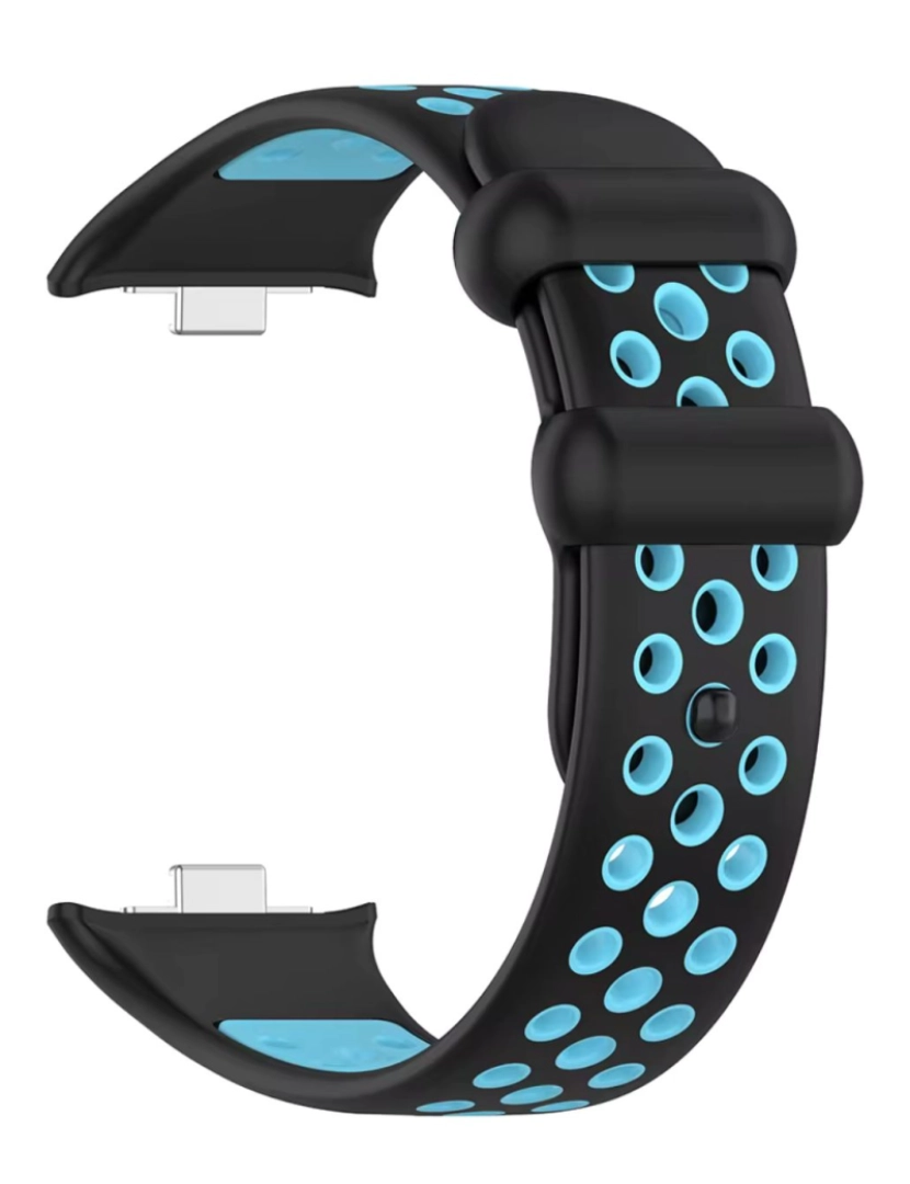 imagem de Bracelete desportivo dual tone para Xiaomi Band 8 Pro Preto e Azul2