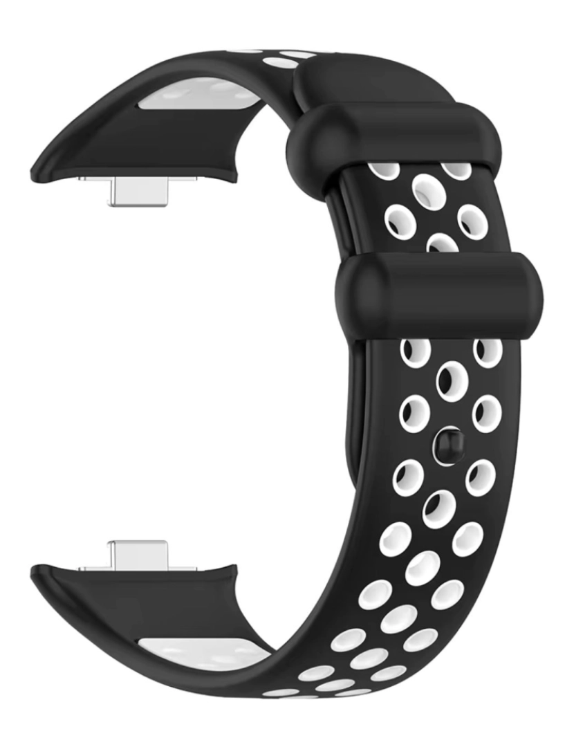 imagem de Bracelete desportivo dual tone para Xiaomi Band 8 Pro Preto e branco2