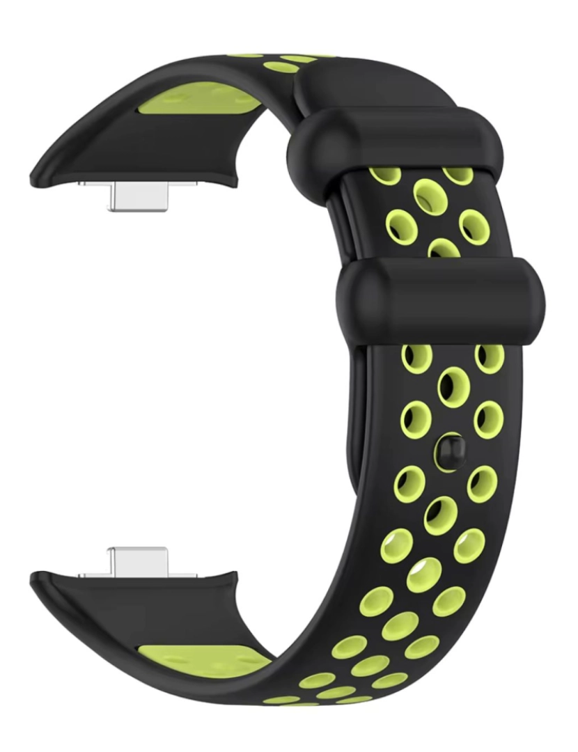 imagem de Bracelete desportivo dual tone para Xiaomi Band 8 Pro Preto e verde2