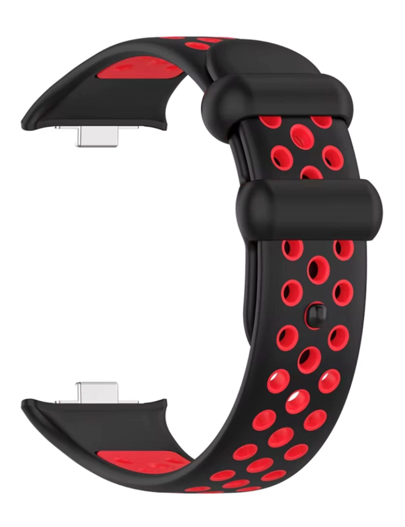 imagem de Bracelete desportivo dual tone para Xiaomi Band 8 Pro Preto e vermelho2