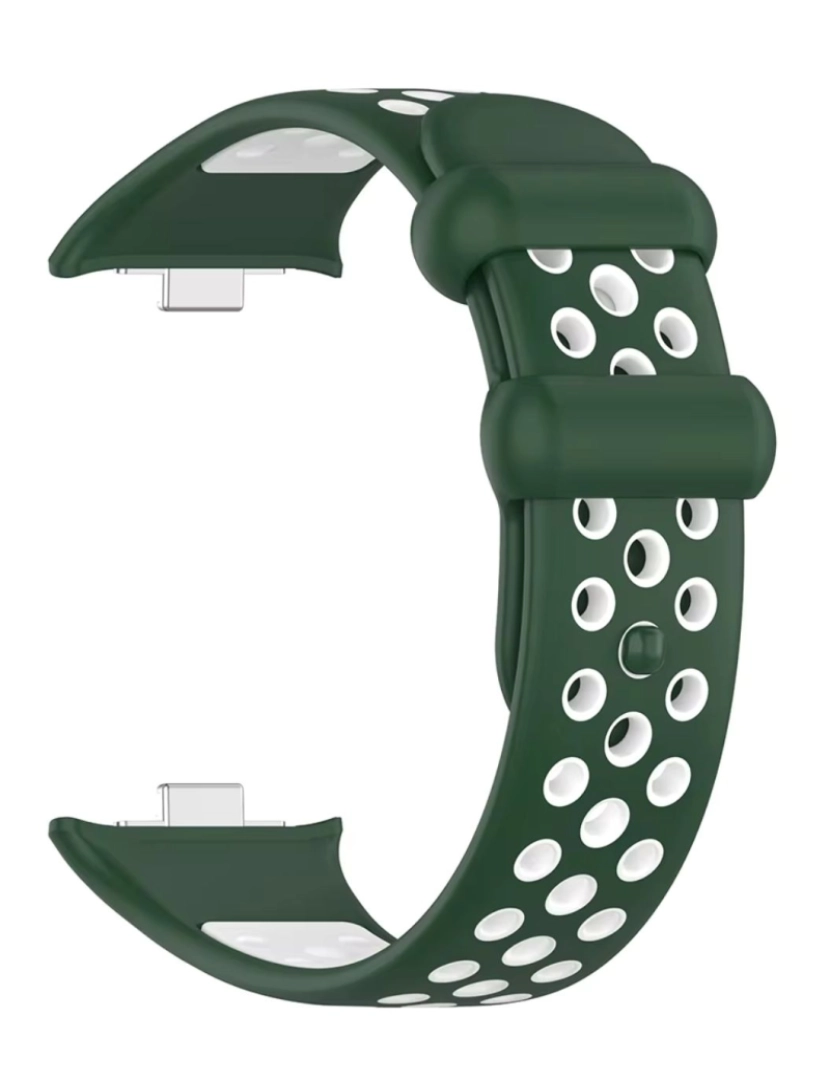 imagem de Bracelete desportivo dual tone para Xiaomi Band 8 Pro Verde e Branco2