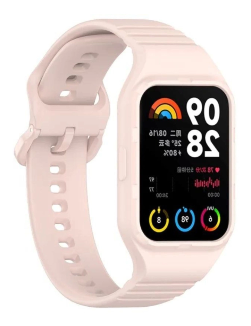 imagem de Pack 360 capa bracelete robusto para Xiaomi Band 8 Pro Rosa2