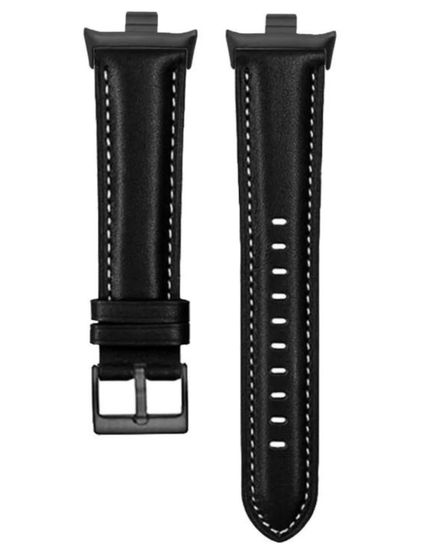 imagem de Bracelete em pele PU com costura para Redmi Watch 4 Preto3